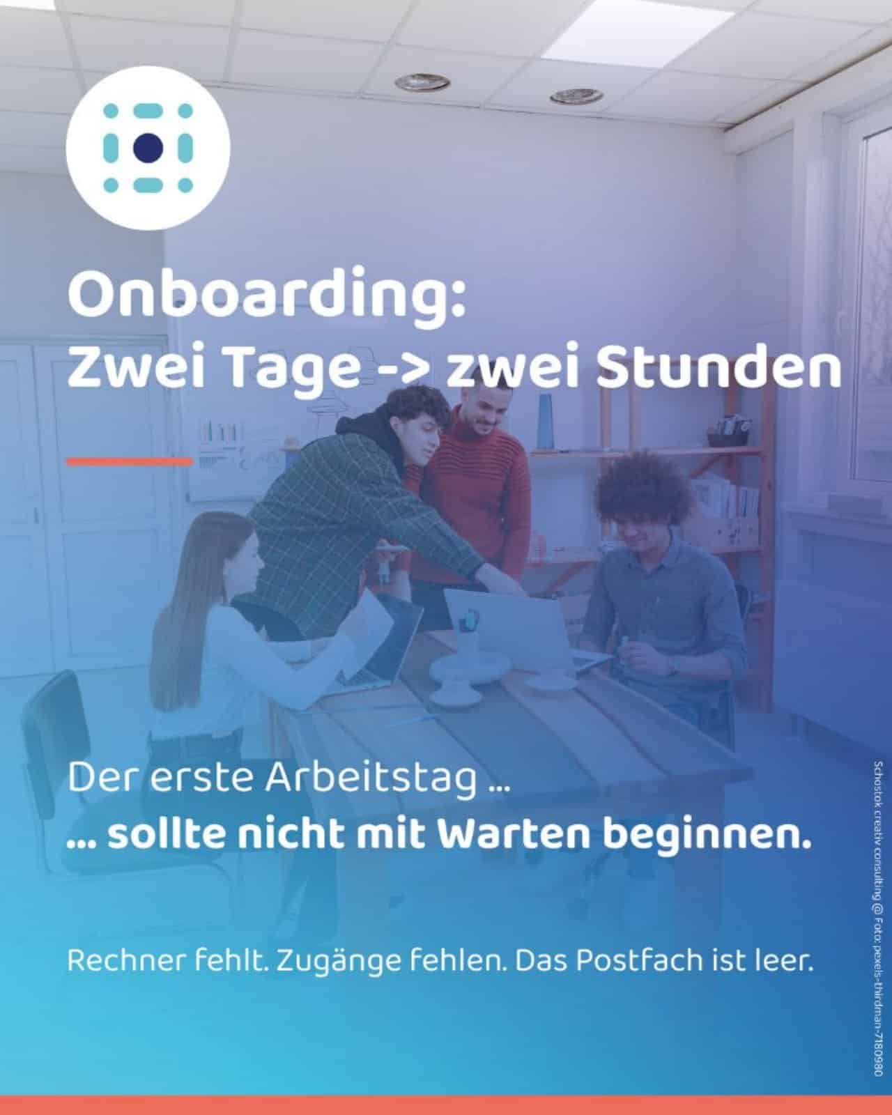 Dokument „Onboarding in zwei Stunden anstatt in zwei Tagen“, erste Seite